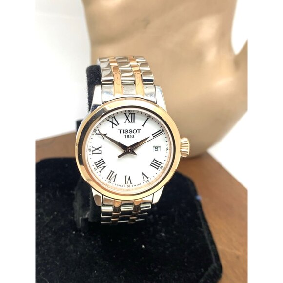 Tissot Women's Watch T1292102201300 Swiss Quartz Rose Gold Silver Steel 28mm - Picture 13 of 14